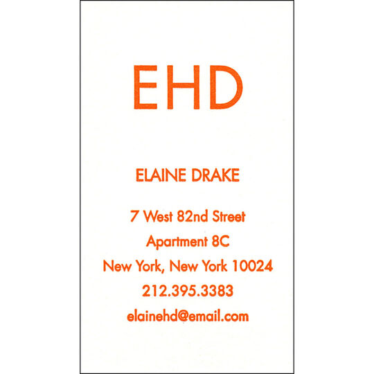 Drake Same Size Initials Letterpress Contact Cards